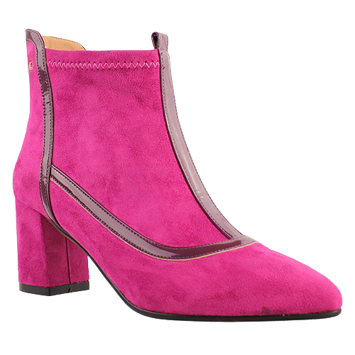 Kate Appleby Block Heeled Ankle Boots - Bolsover - Pink Suede