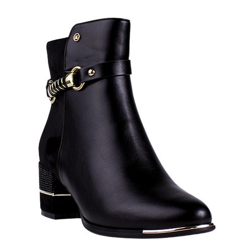 Zanni Ladies Ankle Boots - Jayapura - Black