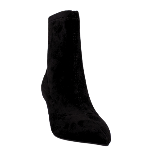 Una Healy Ladies Dressy Heeled Ankle Boots - In My Room - Black Suede