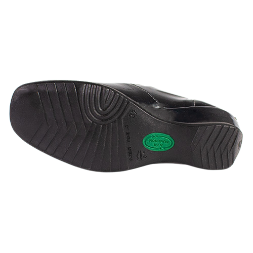 Suave Slip On Wedge Shoes - Rose - Navy Patent