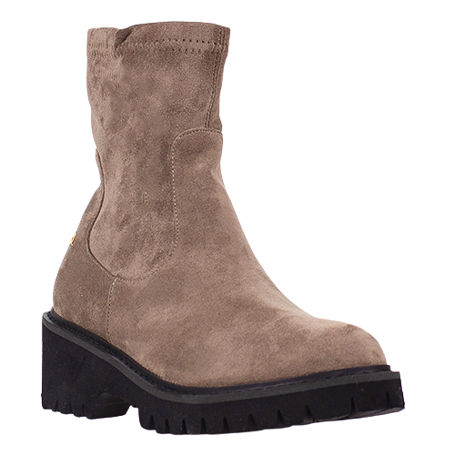 Una Healy Ladies Ankle Boots - Travelin Soldier - Taupe Suede