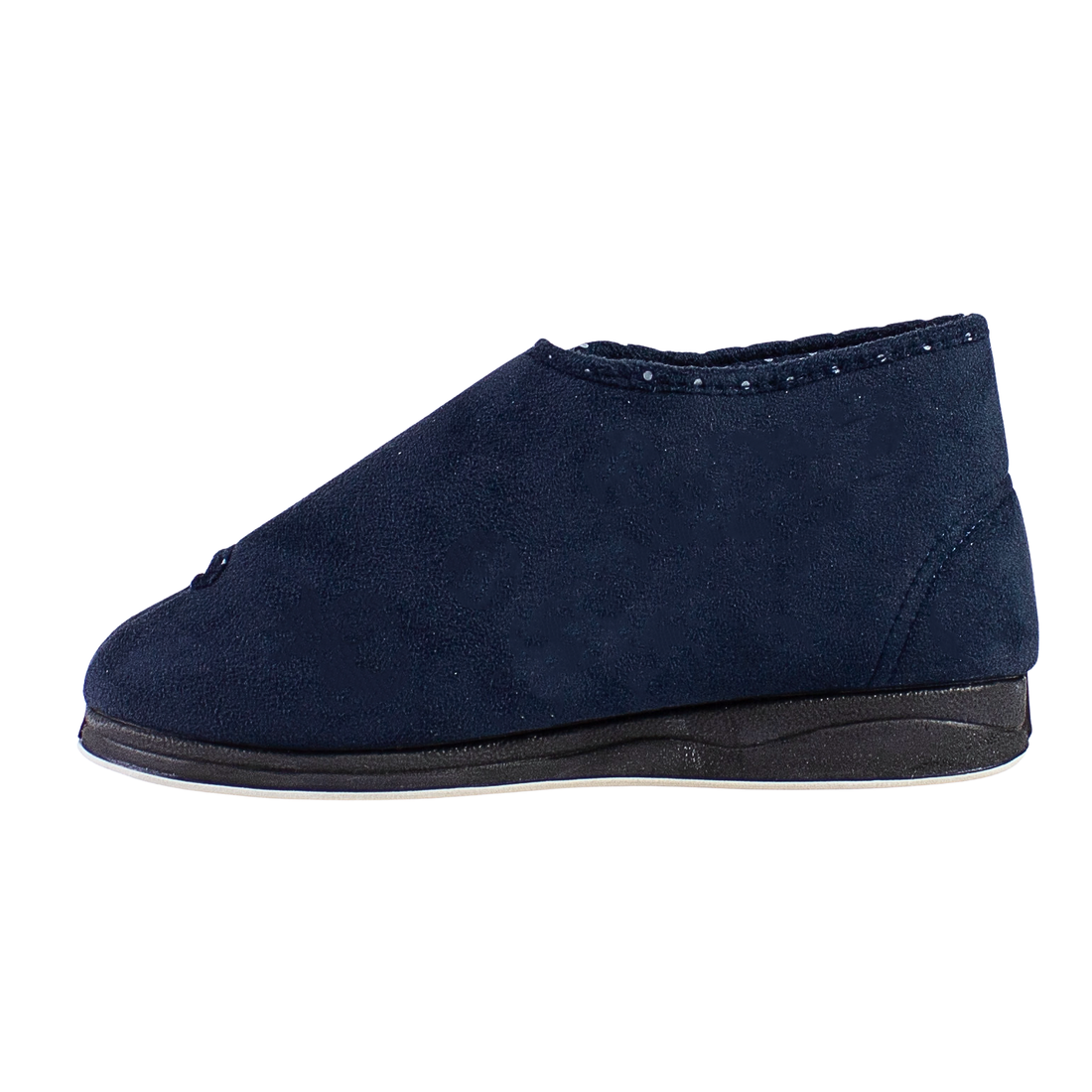 Padders Ladies Extra Wide Slippers - Cherish - Navy