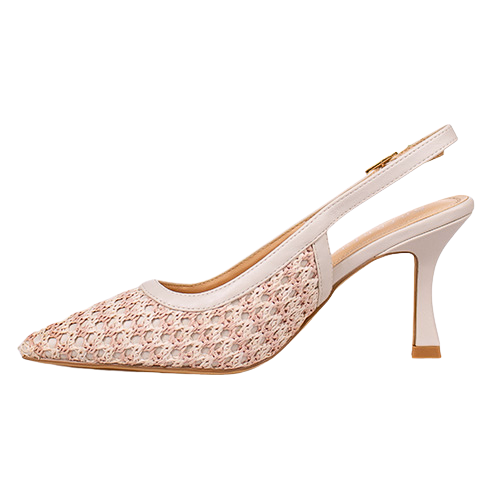 Sorento Ladies Slingback Heels - Blissful Hill - Cream Multi