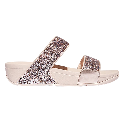 Fit Flop Multi Tonal Glitter Slides - Lulu - Gold/silver