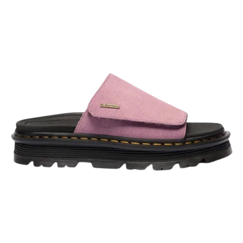 Dr. Martens Ladies Platform Slides - Zebzag - Dusty Pink