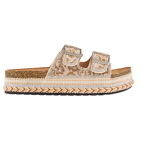 Cortina Ladies Platform Sandals - B0039570 - Beige