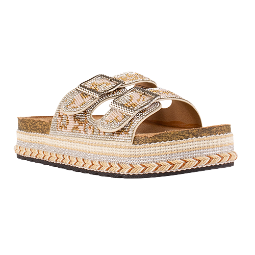 Cortina Ladies Platform Sandals - B0039570 - Beige