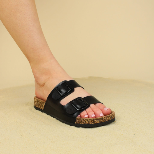 Heavenly Feet Ladies Sliders- Harmony - Black