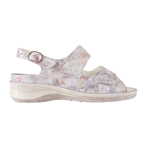 Waldlaufer Ladies Velcro Strap - 811016 - Silver Multi