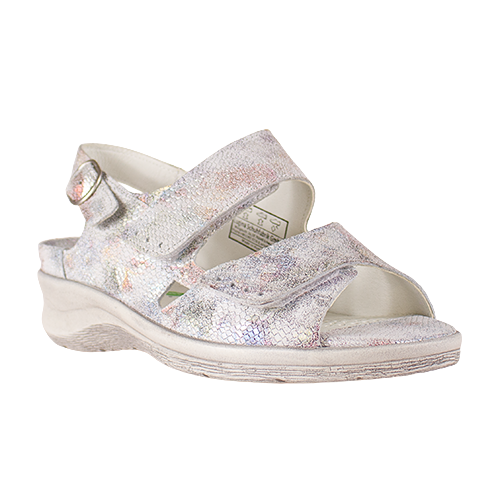Waldlaufer Ladies Velcro Strap - 811016 - Silver Multi