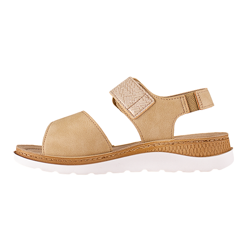 Rohde Ladies Low Wedge Sandals - 1311 - Natural