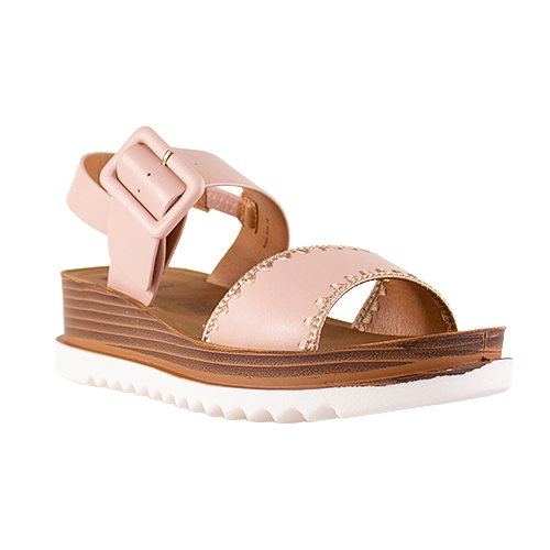 Heavenly Feet Ladies Wedge Sandals - Anya - Pink