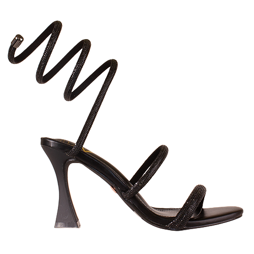 Una Healy Dressy Heeled Sandals - Maneater - Black