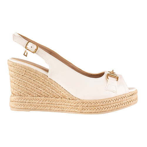 Una Healy Wedge Sandals - Savage - White