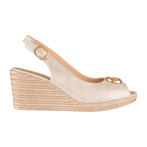 Zanni Wedge Sandals - Matheran - Gold
