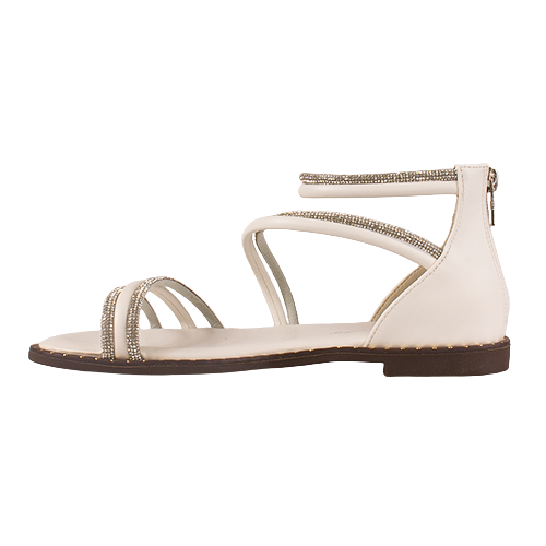 Una Healy Flat Sandals- Ocean Eyes - White