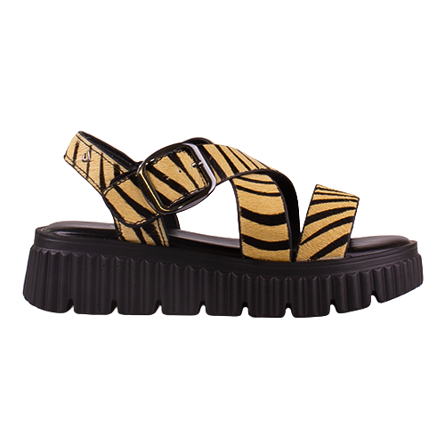 Una Healy Ladies Chunky Sandals - Replay - Beige/Animal Print