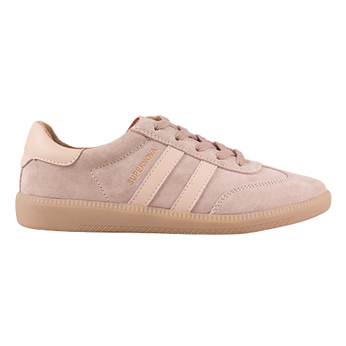 Beige trainer on white background