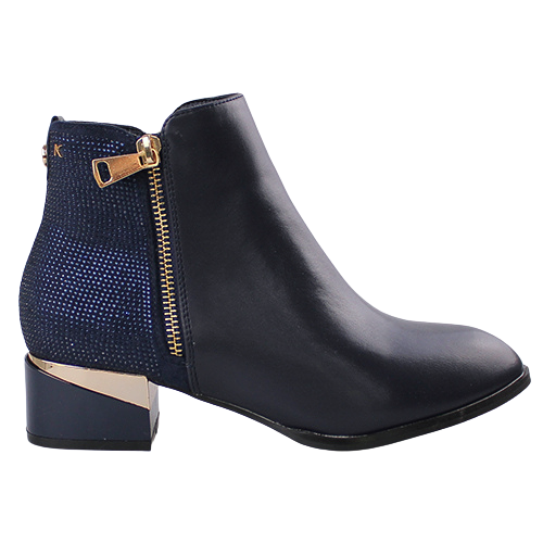 Kate Appleby Block Heeled Ankle Boots - Forfar - Navy Sparkle