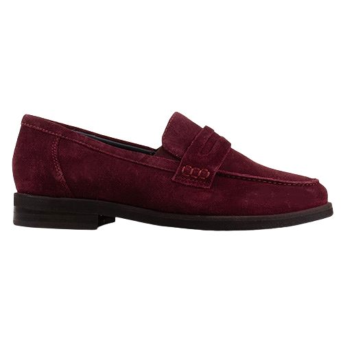 Waldlaufer Ladies Loafers - 508501 - Burgundy Suede