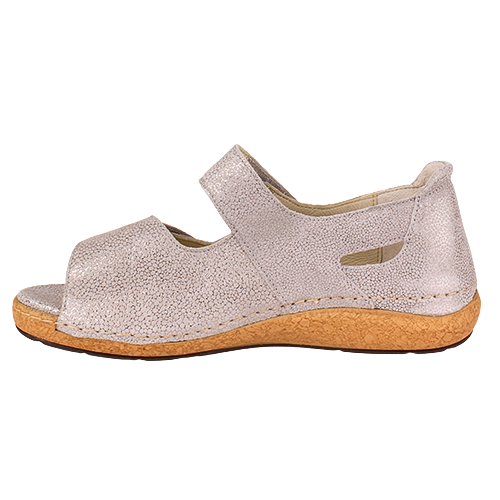 Waldlaufer Ladies Extra Wide Fit Sandals - 681801 - Stone