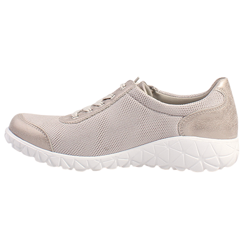 Waldlaufer Ladies Wide Fit Trainers - H89001 - Gold Taupe