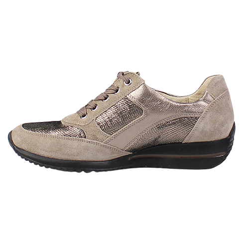 Waldlaufer Ladies Wide Fit Trainers - 980008 - Bronze