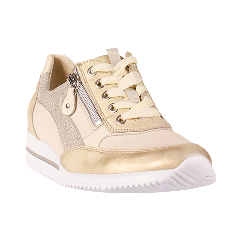 Waldlaufer Ladies Wide Fit Trainers - 980008 - Light Gold