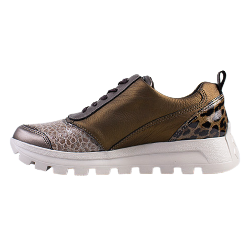 Waldlaufer Ladies Wide Fit Trainers - 993H01 - Bronze Multi