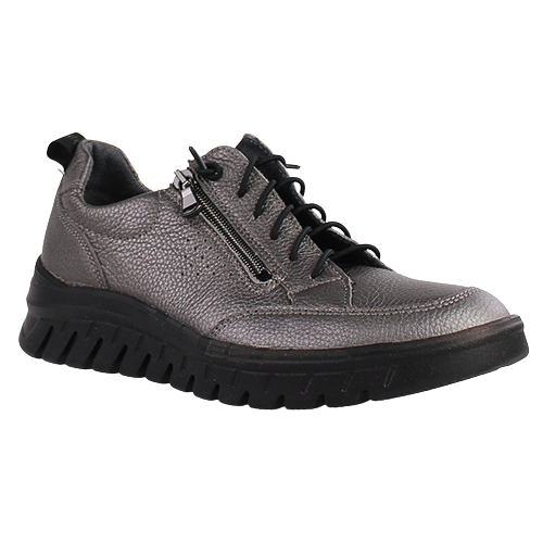 Waldlaufer Ladies Wide fit Trainers - 913002 - Pewter