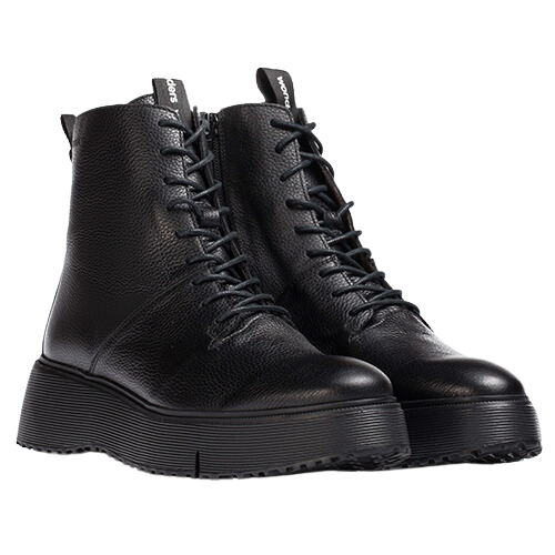 Wonders Platform Ankle Boots - A-9350 - Black
