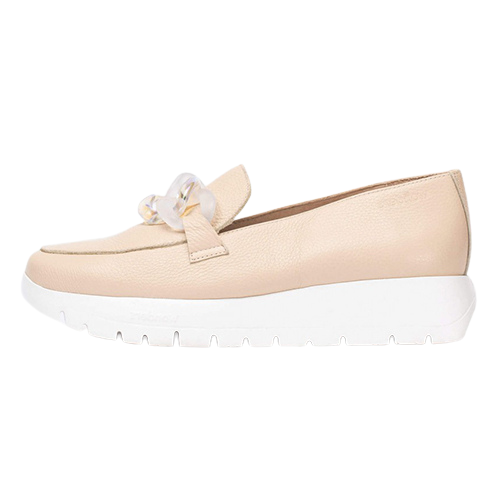 Wonders Ladies Platform Loafers- A-2444 - Beige