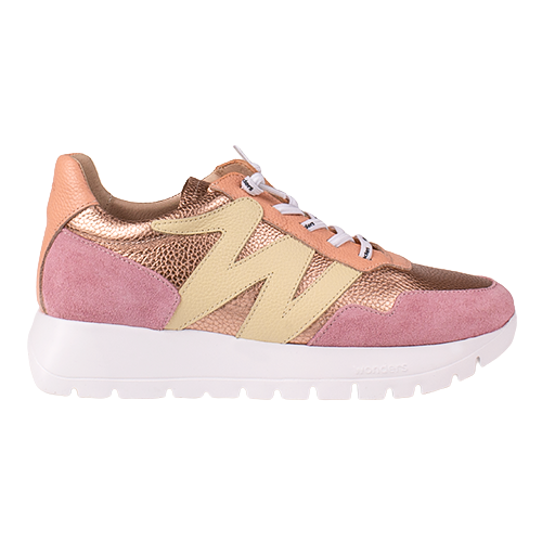 Wonders Ladies Trainers - A-24101 - Pink/Metallic