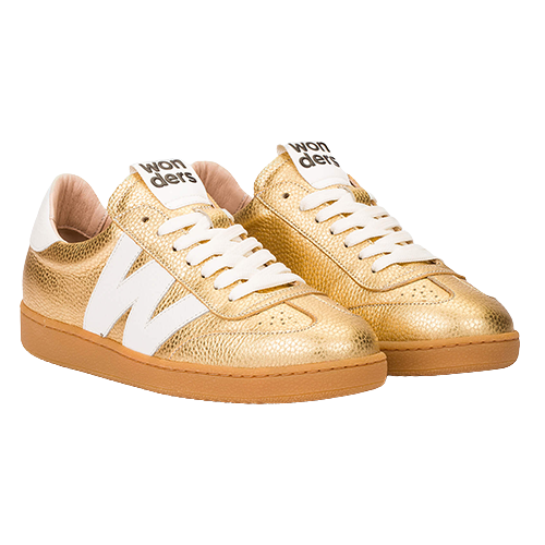 Wonders Ladies Trainers - AP-2001 - Gold/White