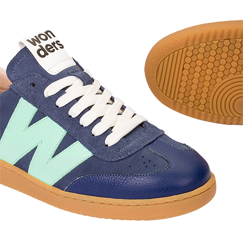 Wonders Ladies Trainers - AP-2001 - Navy/Mint