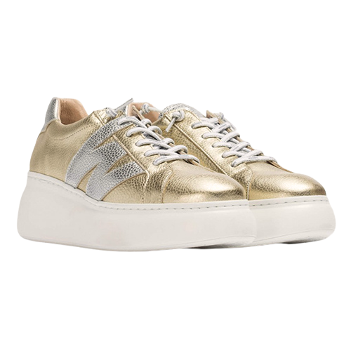Wonders Ladies Wedge Trainers - A-2650 - Gold