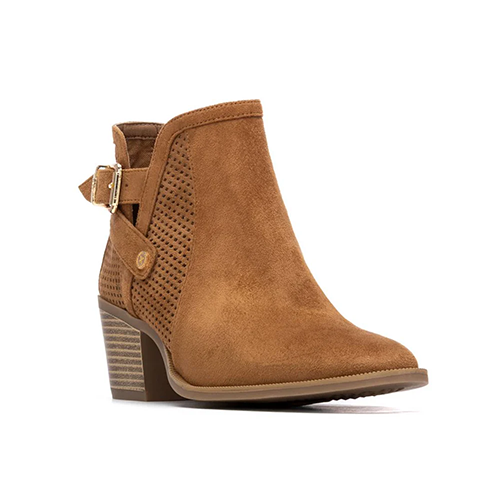 XTI Block Heeled Ankle Boots - 145265 - Camel