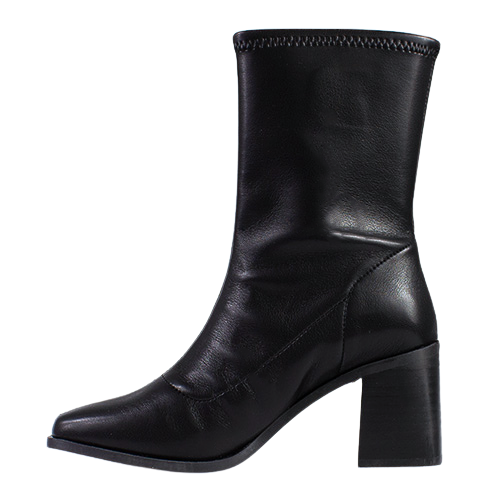 XTI Ladies Block Heeled Ankle Boots - 144714 - Black