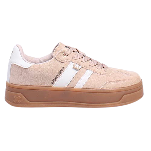 【　TO　】 XTI Ladies Platform Trainers - 143644 - Beige – Greenes Shoes