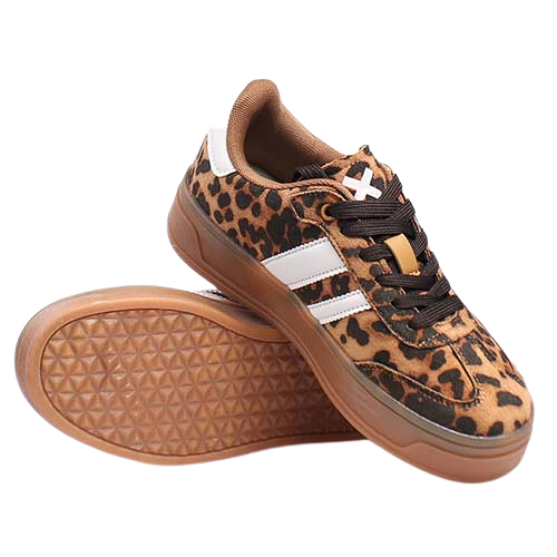 XTI Ladies Platform Trainers - 143644 - Leopard