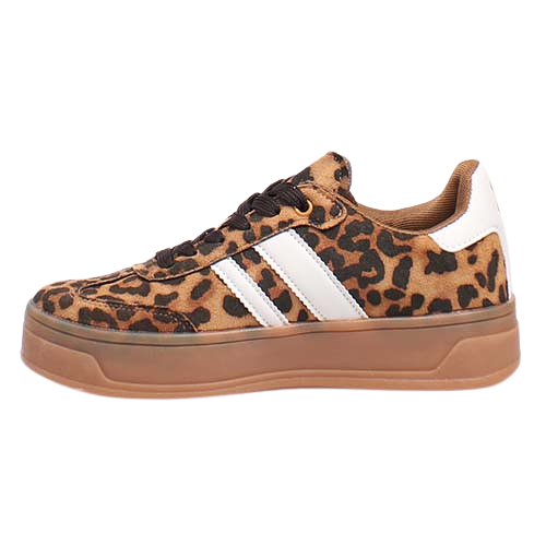 XTI Ladies Platform Trainers - 143644 - Leopard