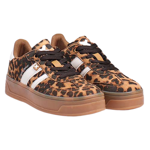 XTI Ladies Platform Trainers - 143644 - Leopard