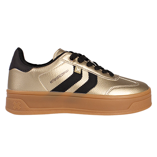 XTI Ladies Platform Trainers - 1445865- Gold