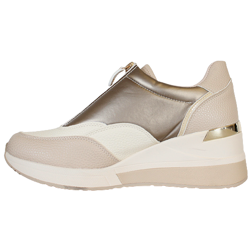 XTI Wedge Trainers - 141874 - Beige