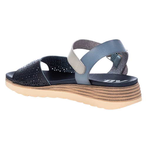 XTI Ladies Low Wedge Sandals - 142886 - Navy