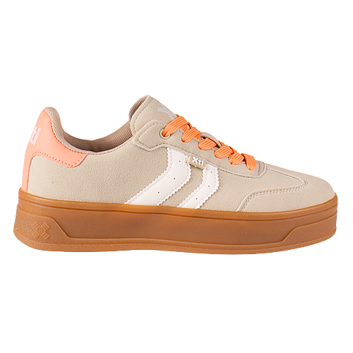 XTI Ladies Trainers - 145016 - Beige/Orange