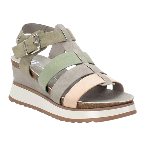 XTI Ladies Wedge Sandals - 142826 - Green