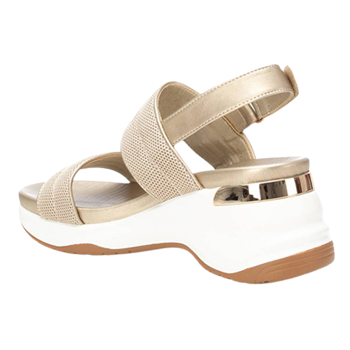 XTI Ladies Wedge Sandals - 142828 - Beige