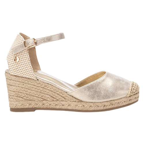 XTI Ladies Wedge Sandals - 142847 - Gold