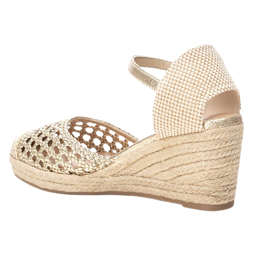 XTI Ladies Wedge Sandals - 142893 - Gold